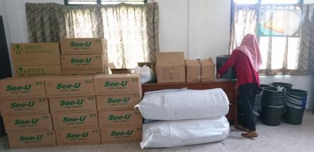 Sambut Pilkada Bantul, PPS Desa Poncosari mendapat Logistik Prokes 