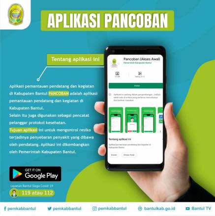 PANCOBAN, Aplikasi Terkait Penekanan Persebaran Covid-19 Di Kabupaten Bantul