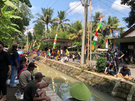 Meriahkan HUT RI, Warga Gunturgeni Ikuti Lomba Memancing Dan Jalan Sehat